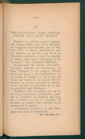 III - Preparativos para desempeñar una alta misión