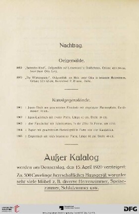 Nachtrag (Nr. 1059-1065)