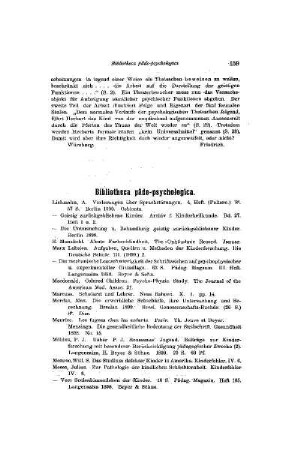 Bibliotheca pädo-psychologica