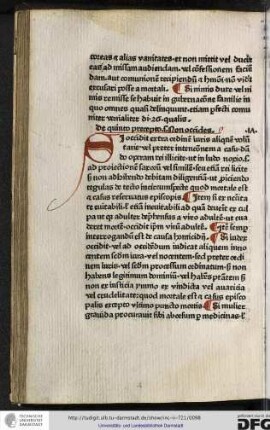De quinto precepto scilicet non occides, [capitulum] 17.