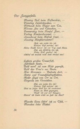 Der Junggeselle