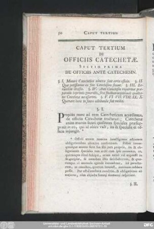Caput Tertium De Officiis Catechetae.