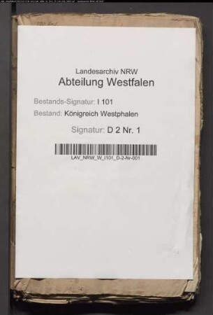 Einrichtung der Friedensgerichte im Distrikt Paderborn