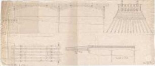 Voit, Johann Michael; Brückenentwurf - Grundriss, Teilansichten, Querschnitt