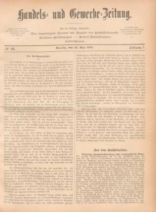 Nr. 22=28. Mai 1881