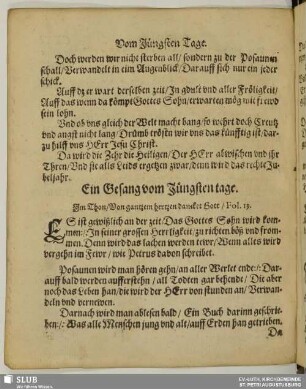 Es ist gewisslich an der Zeit