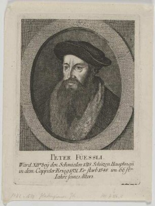 Bildnis des Peter Fuessli