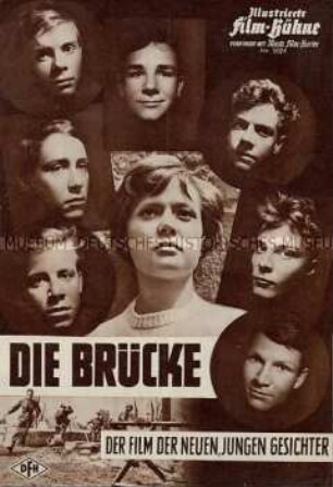 Filmprogramm "Illustrierte Film-Bühne" zu dem deutschen Spielfilm "Die Brücke"