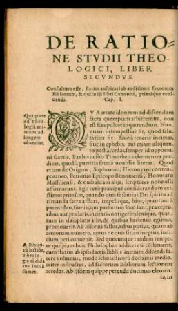 De Ratione Studii Theologici, Liber Secundus.