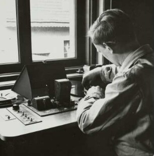Unterrichtsfilmsammlung, Technischer Dienst, Mitarbeiter, Sächsische Landesbildstelle, um 1937