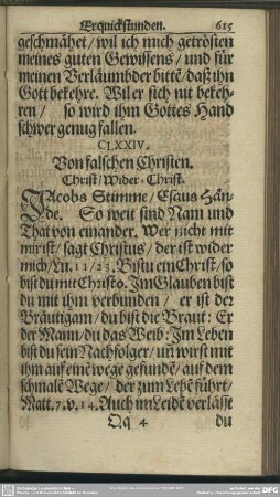CLXXIV. Von falschen Christen