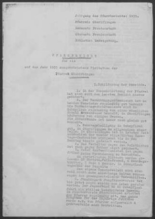 Oberiflingen-Schopfloch: Pfarrbericht 1935