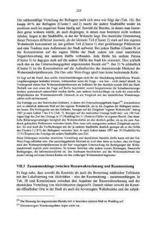 VII.3 Zusammenhänge zwischen Raumwahrnehmung und Raumnutzung