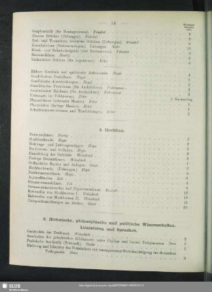 6. Historische, philosophische und politische Wissenschaften. Literaturen und Sprachen