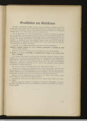 Grabstätten der Gefallenen