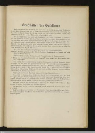 Grabstätten der Gefallenen