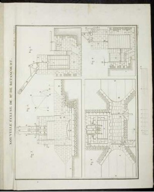 Nouv. Bull. des Sc. T. I. pl. Iere. No. 2. Nouvelle Écluse de Mr. de Betancourt [zu S. 58f]