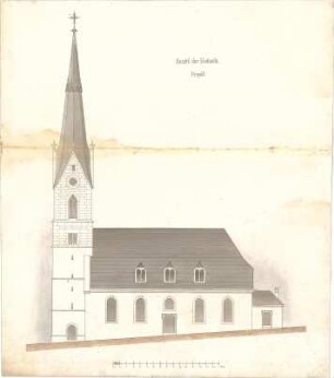 Dolmetsch, Heinrich; Baiersbronn; Ev. Pfarrkirche, Restaurierung - Südseite (Ansicht)