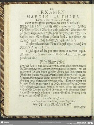 Examen Martini Lutheri, tomo 5. Jenes. fol. 491. & 492.