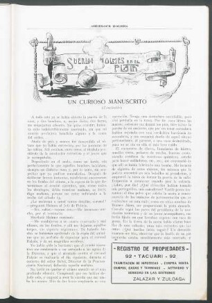 Sherlock Holmes en el Plata - Un curioso manuscrito - (Conclusión)