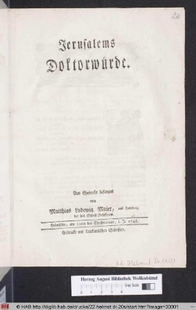 Jerusalems Doktorwürde