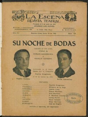 Su noche de bodas : comedia en tres actos