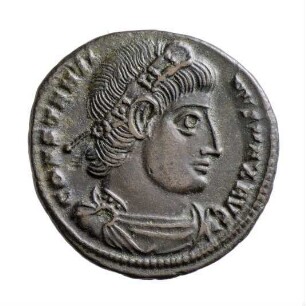 Münze, Follis, Aes 4, 337 n. Chr.