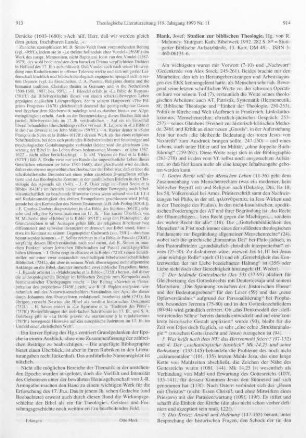 914-915 [Rezension] Blank, Josef, Studien zur biblischen Theologie