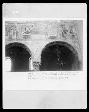 Innendekoration der Basilica di Sant'Angelo in Formis: Szenen aus dem Neuen und Altem Testament und Heiligenviten — Südwand: Szenen aus dem Leben Christi und Propheten — Arkadenzwickel mit der Darstellung von Propheten — Der Prophet Mose