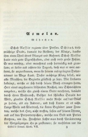 Asmolan. Mährchen
