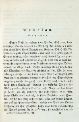 Asmolan. Mährchen