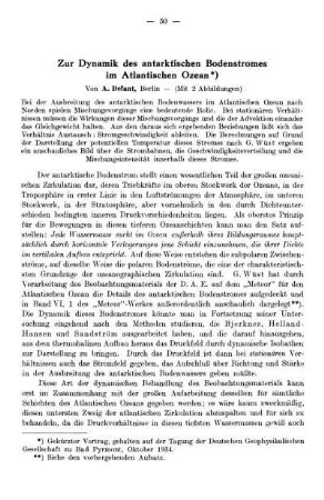 Zur Dynamik des antarktischen Bodenstromes im Atlantischen Ozean