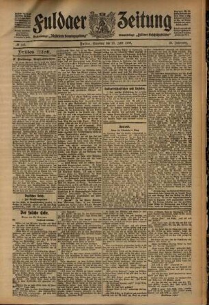 Dritte Ausgabe vom Samstag, den 27. Juni 1908.