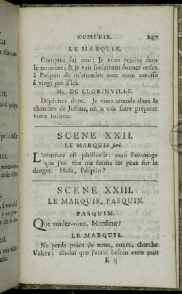Scene XXIII. Le Marquis, Pasquin