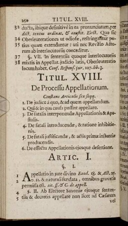 Titul. XVIII. De Processu Appellationum.