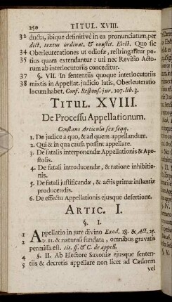 Titul. XVIII. De Processu Appellationum.