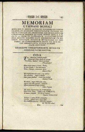Memoriam Gymnasii Norici ...