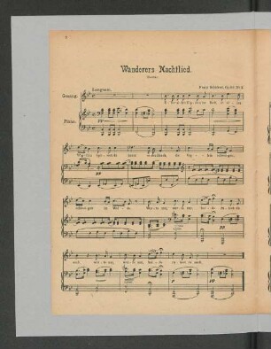 Wanderers Nachtlied.