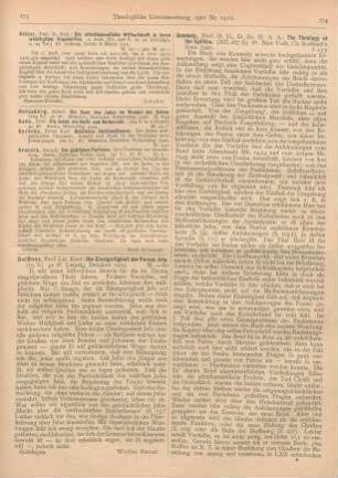 174-175 [Rezension] Kennedy, H. A. A., The Theology of the Epistles