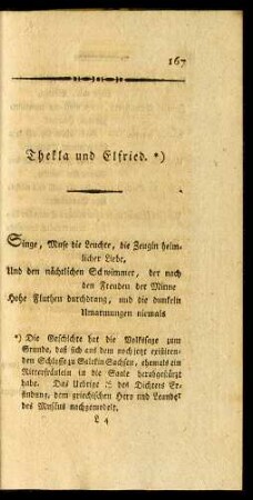 Thekla und Elfried. *)