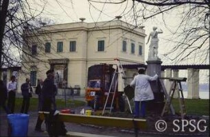 Berlin, Schlossgarten Glienicke, Aufstellung Diana.