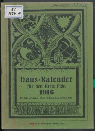 1916: Hauskalender für den Kreis Plön