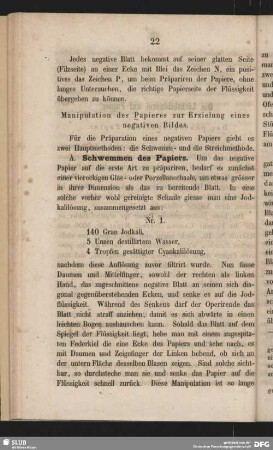 A. Schwemmen des Papiers