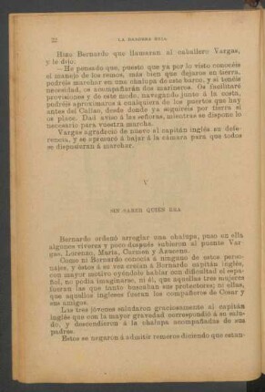 V - Sin saber quién era