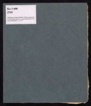 Ordinis Medicorvm In Academia Lipsica H. T. Procancellarivs D. Antonivs Gvilielmvs Plaz Therap. P. P. O. Facvlt. Med. Decanvs Acad. Et Nation. Saxon. Senior. Decemvir. Maior. Princip. Coll. Collega, Acad. Imperial. Natvr. Cvrios. Socivs Panegyrin Medicam Ad D. IV. Ivlii MDCCLXXVII. Indicit Et De Magiae Vanitate Itervm Disserit