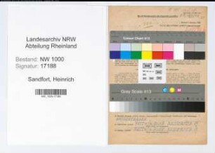 Entnazifizierung Heinrich Sandfort, geb. 21.09.1894 (Kaufm.Angest.)