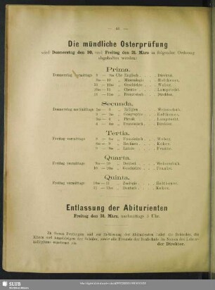 Entlassung der Abiturienten