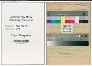 Entnazifizierung Margarete Engel , geb. 22.01.1897 (Angestellte)