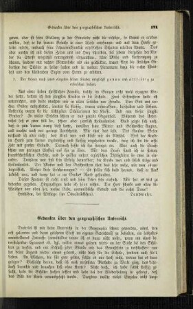 Gedanken über den geographischen Unterricht