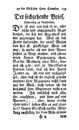 Der sechzehende Brief [-] Der zwanzigste Brief
